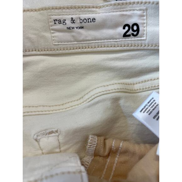 Rag & Bone Peyton Mid Rise Bootcut Jeans Ecru White Denim Sz 29 - Picture 2 of 10